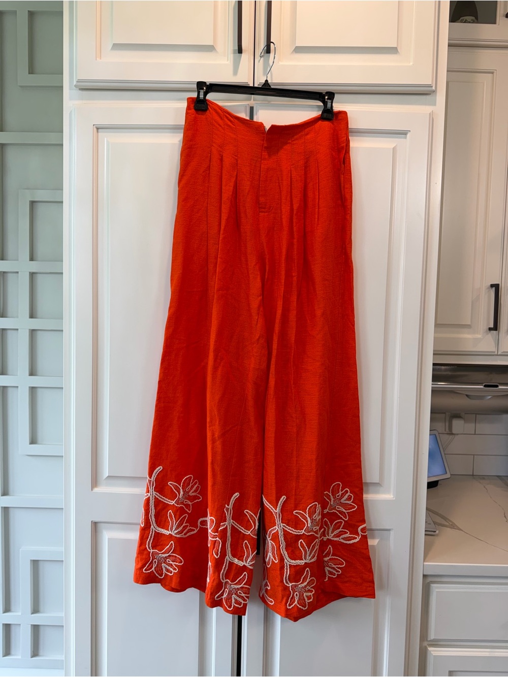 Alex Marie Lola Orange Embroidered Wide-Leg pants sizes 8NWT - Picture 8 of 9